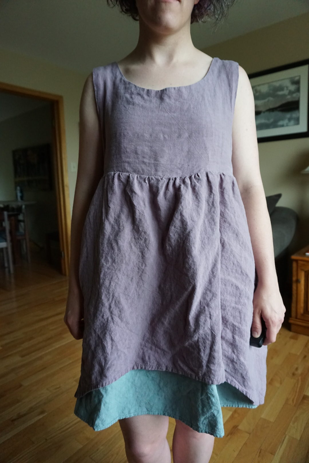 Metamorphic Dress in Washed Linen - Megan Makes