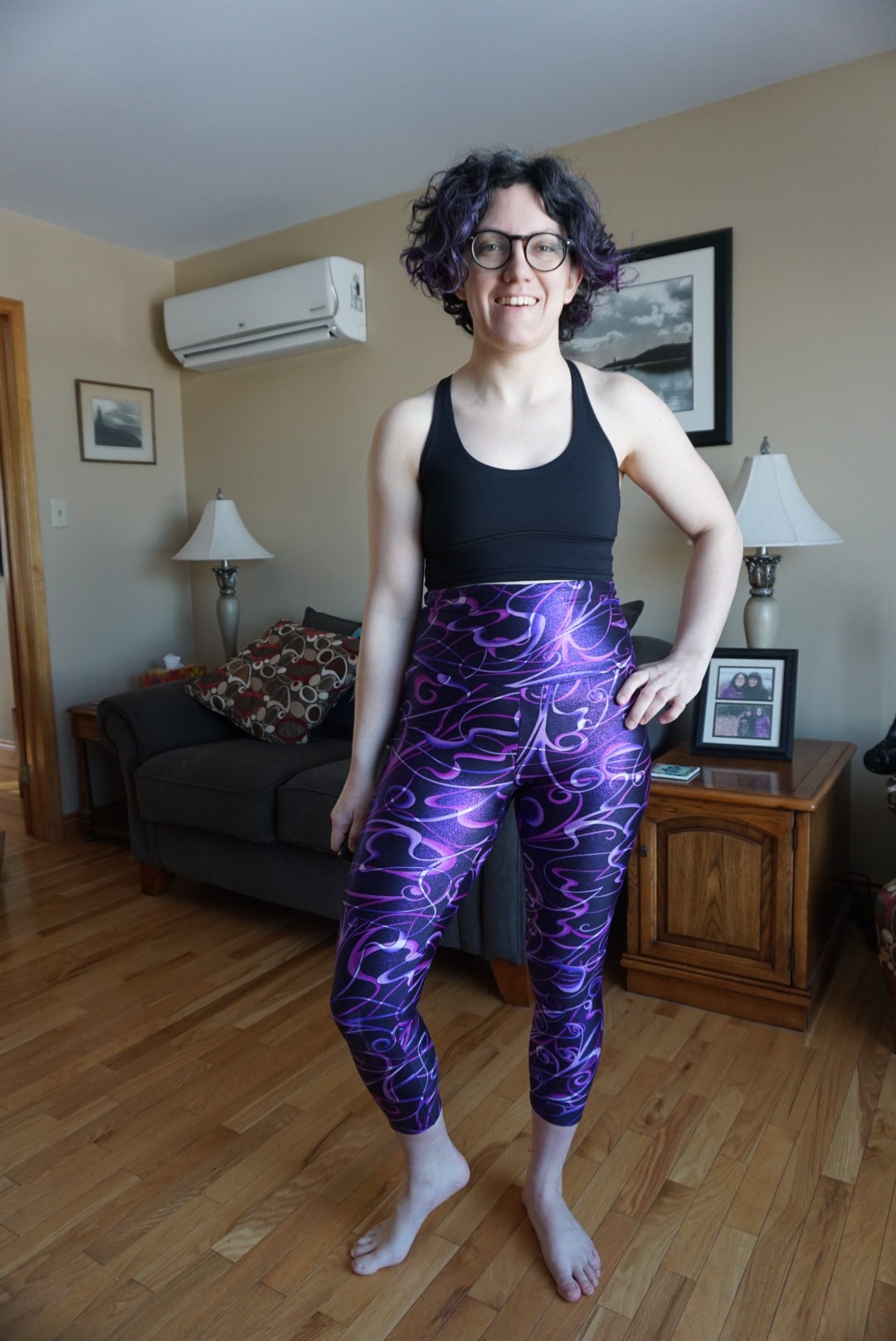 Sparkly Purple Avery Leggings - Megan Makes