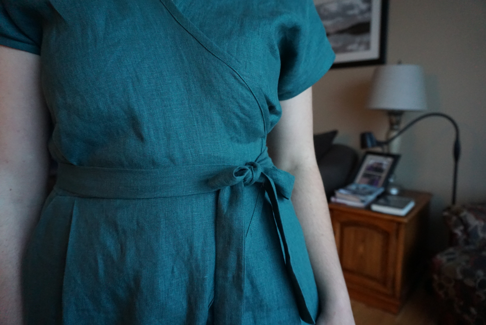 Green Linen Zadie Jumpsuit - Megan Makes