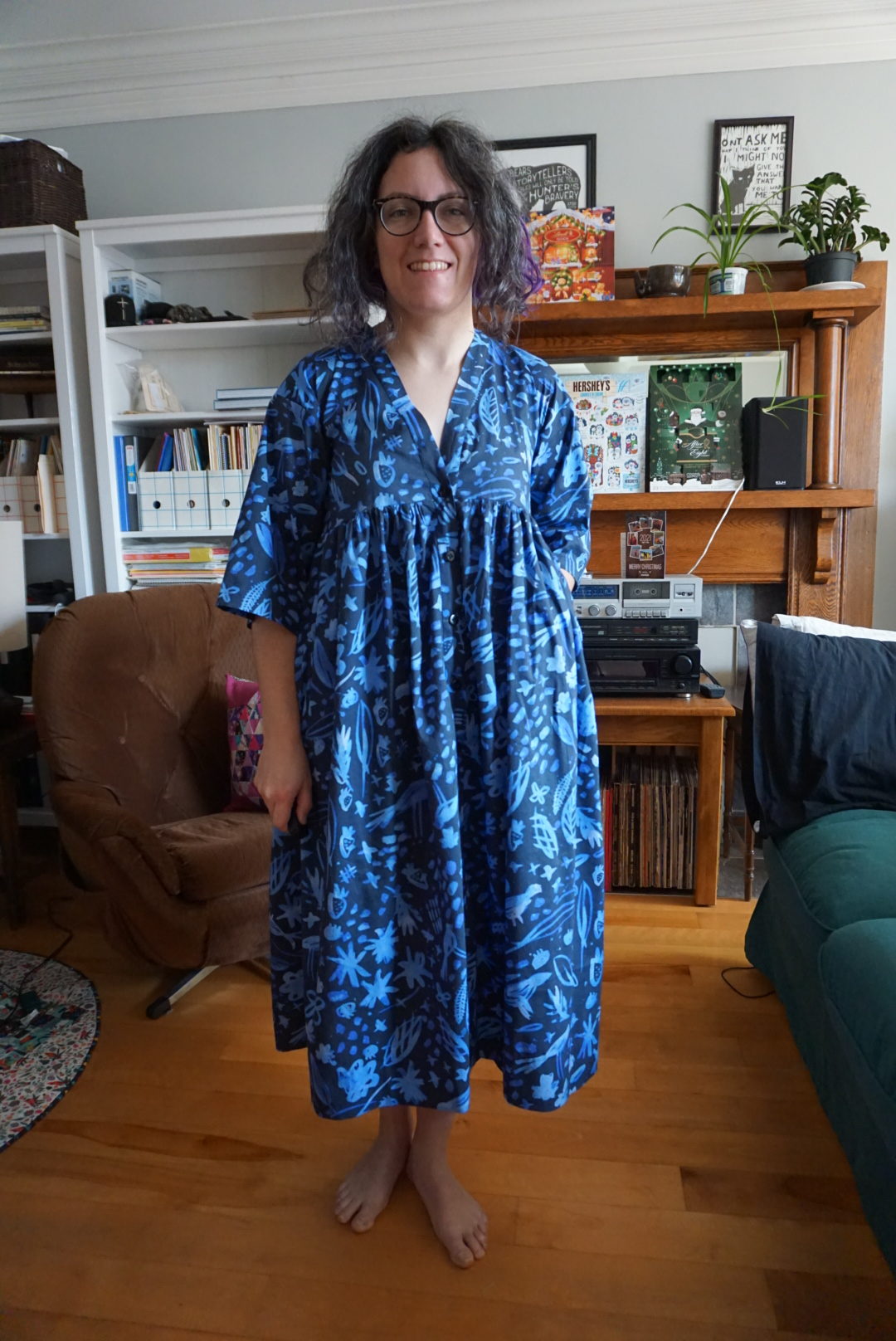 Cotton Lawn Zero Waste Gather Dress - Megan Makes